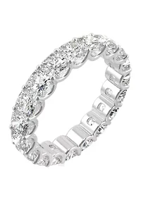 4 ct. t.w. Lab Created Moissanite Cushion Eternity Band 14k White Gold