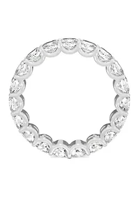 4 ct. t.w. Lab Created Moissanite Cushion Eternity Band 14k White Gold