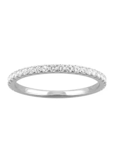 3/8 ct. t.w. Lab Created Moissanite Wedding Band 14k White Gold