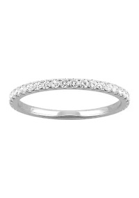 3/8 ct. t.w. Lab Created Moissanite Wedding Band 14k White Gold