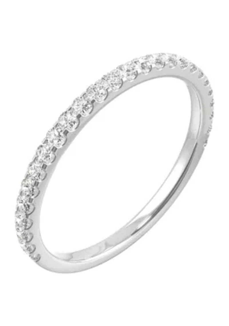 3/8 ct. t.w. Lab Created Moissanite Wedding Band 14k White Gold