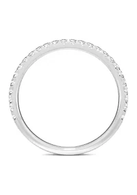 3/8 ct. t.w. Lab Created Moissanite Wedding Band 14k White Gold
