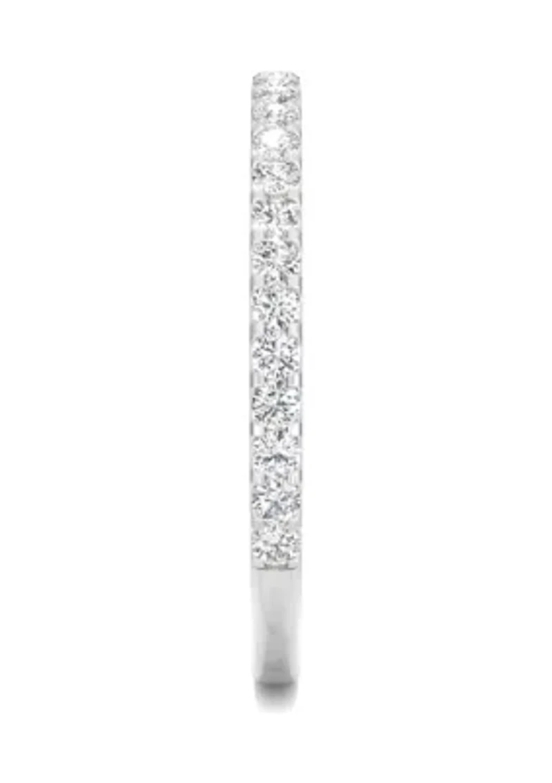 3/8 ct. t.w. Lab Created Moissanite Wedding Band 14k White Gold