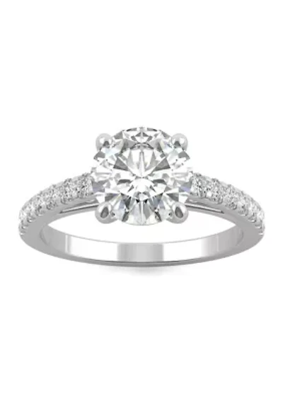 1/5 ct. t.w. Lab Created Moissanite Engagement Ring 14k White Gold