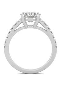 1/5 ct. t.w. Lab Created Moissanite Engagement Ring 14k White Gold