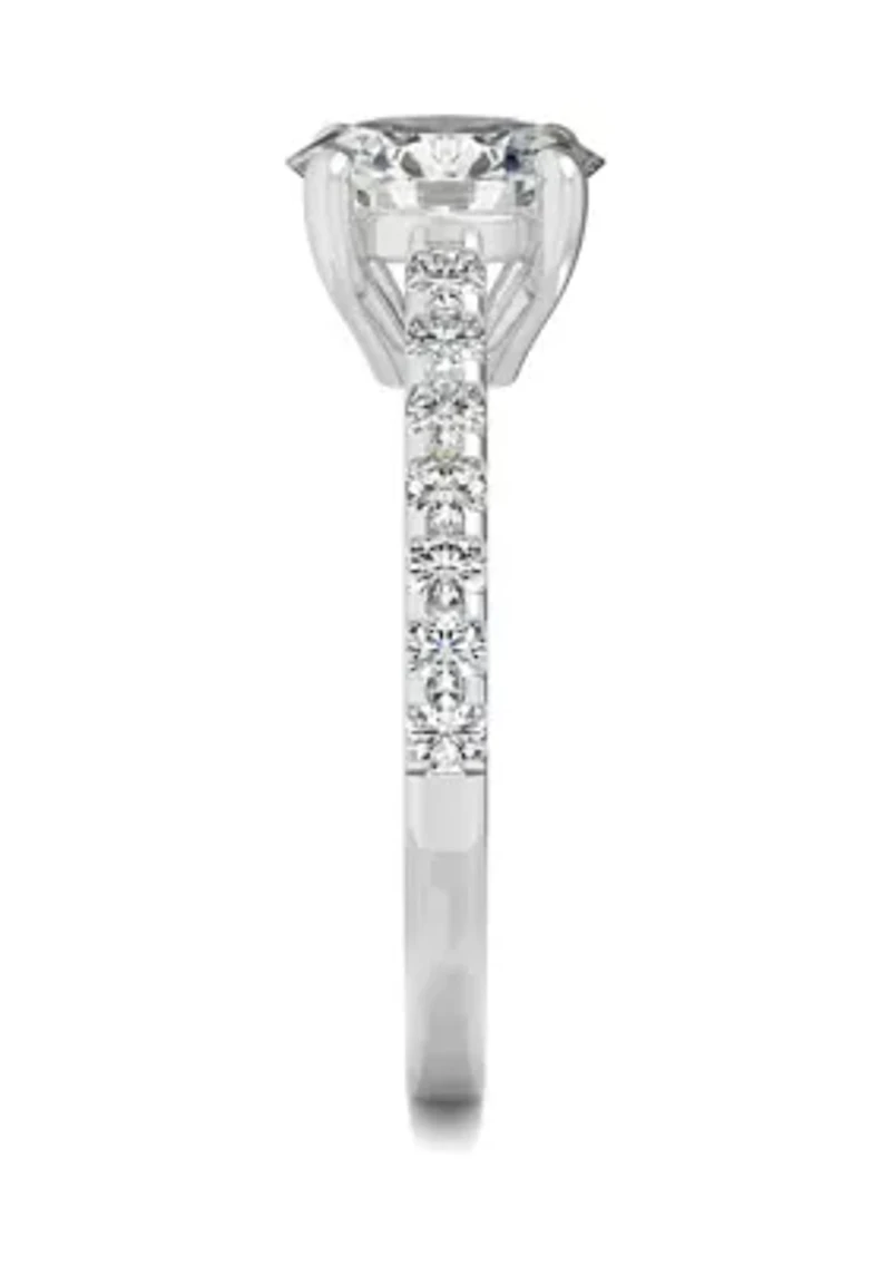 1/5 ct. t.w. Lab Created Moissanite Engagement Ring 14k White Gold