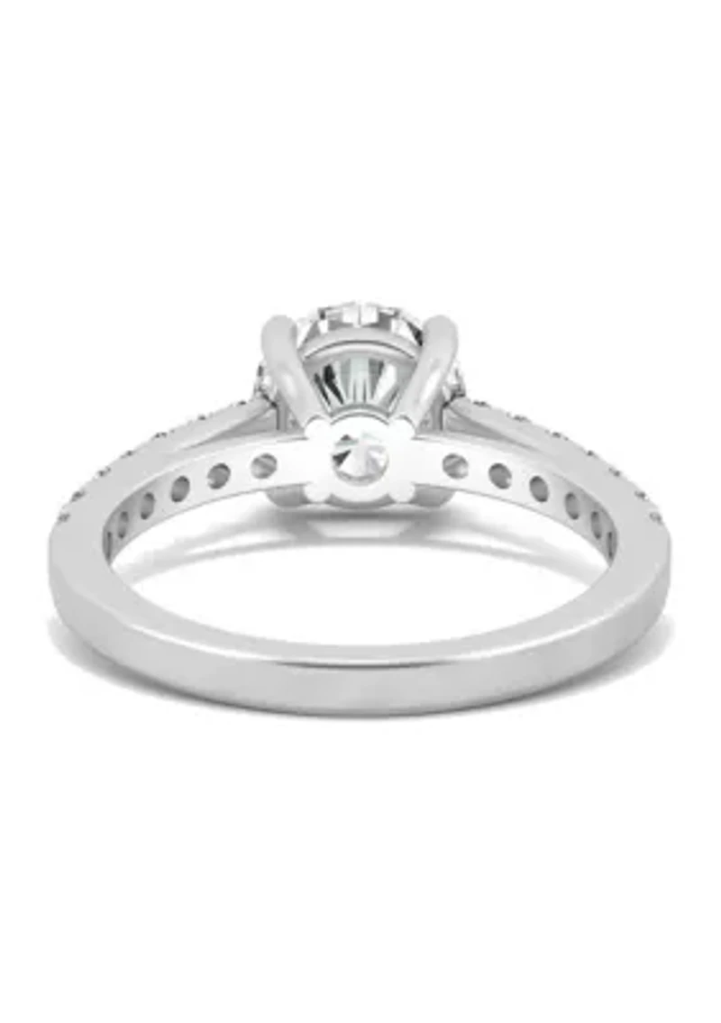 1/5 ct. t.w. Lab Created Moissanite Engagement Ring 14k White Gold