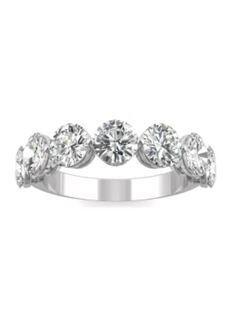 12 ct. t.w. Lab Created Moissanite Seven Stone Band 14k White Gold