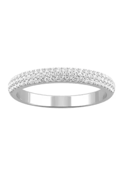 3/8 ct. t.w. Lab Created Moissanite Micro Pavé Band 14k White Gold