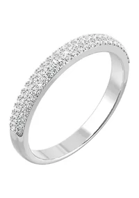 3/8 ct. t.w. Lab Created Moissanite Micro Pavé Band 14k White Gold