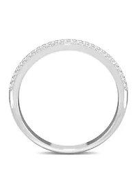 3/8 ct. t.w. Lab Created Moissanite Micro Pavé Band 14k White Gold