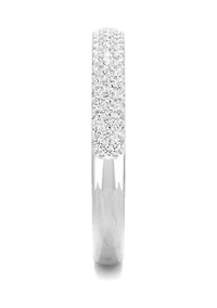 3/8 ct. t.w. Lab Created Moissanite Micro Pavé Band 14k White Gold