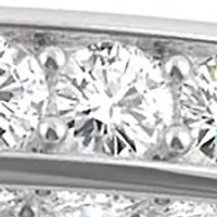 5/8 ct. t.w. Lab Created Moissanite Three Sided Band 14k White Gold