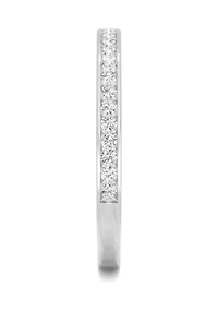 5/8 ct. t.w. Lab Created Moissanite Three Sided Band 14k White Gold
