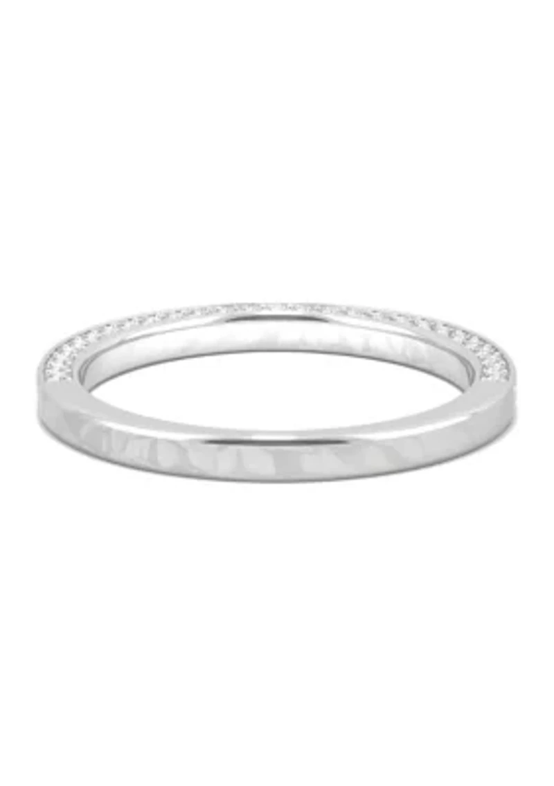 5/8 ct. t.w. Lab Created Moissanite Three Sided Band 14k White Gold