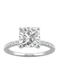 5/8 ct. t.w. Lab Created Moissanite Cushion Engagement Ring 14k White Gold