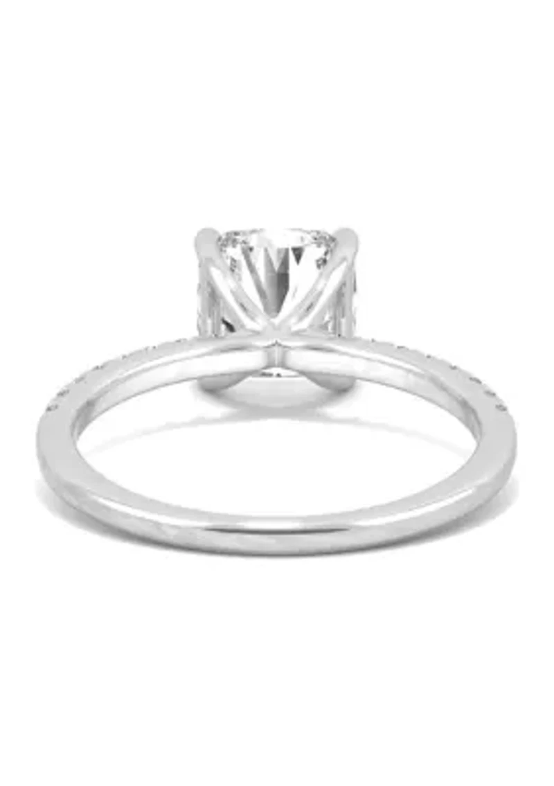 5/8 ct. t.w. Lab Created Moissanite Cushion Engagement Ring 14k White Gold