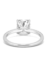 5/8 ct. t.w. Lab Created Moissanite Cushion Engagement Ring 14k White Gold