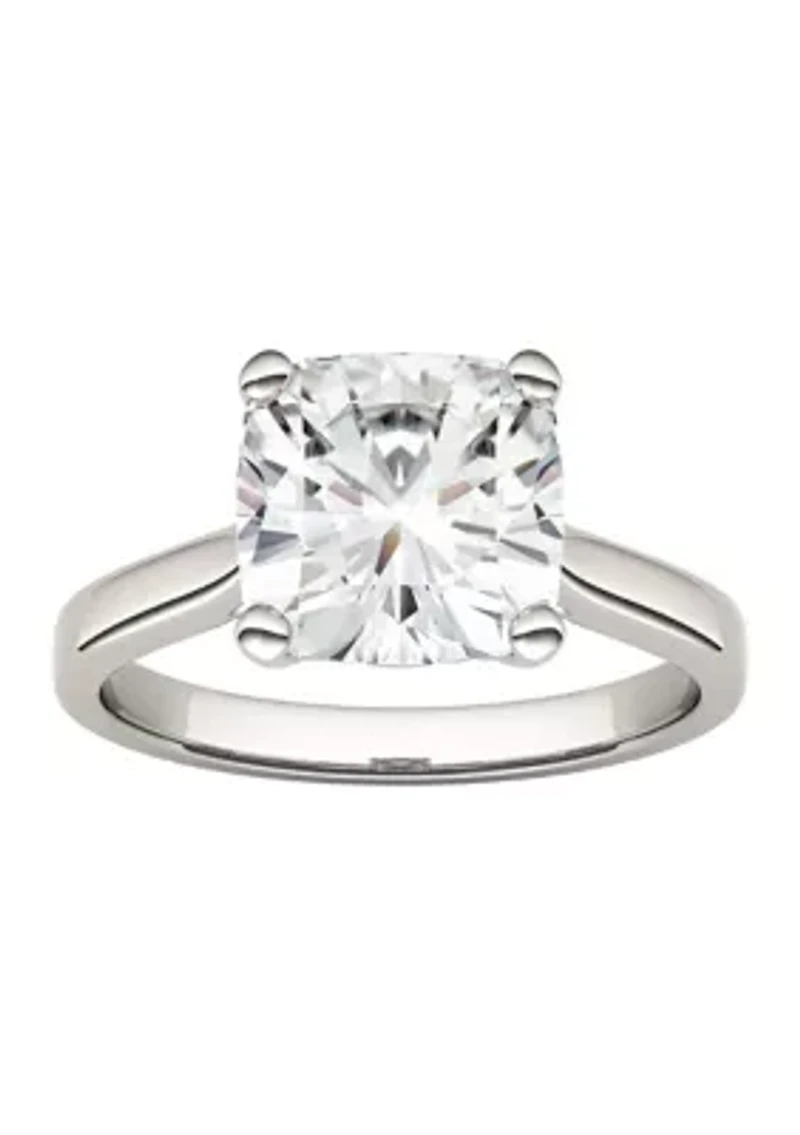 1/ ct. t.w. Lab Created Moissanite Cushion Solitaire Ring 14k White Gold
