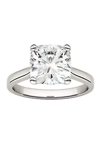 1/ ct. t.w. Lab Created Moissanite Cushion Solitaire Ring 14k White Gold