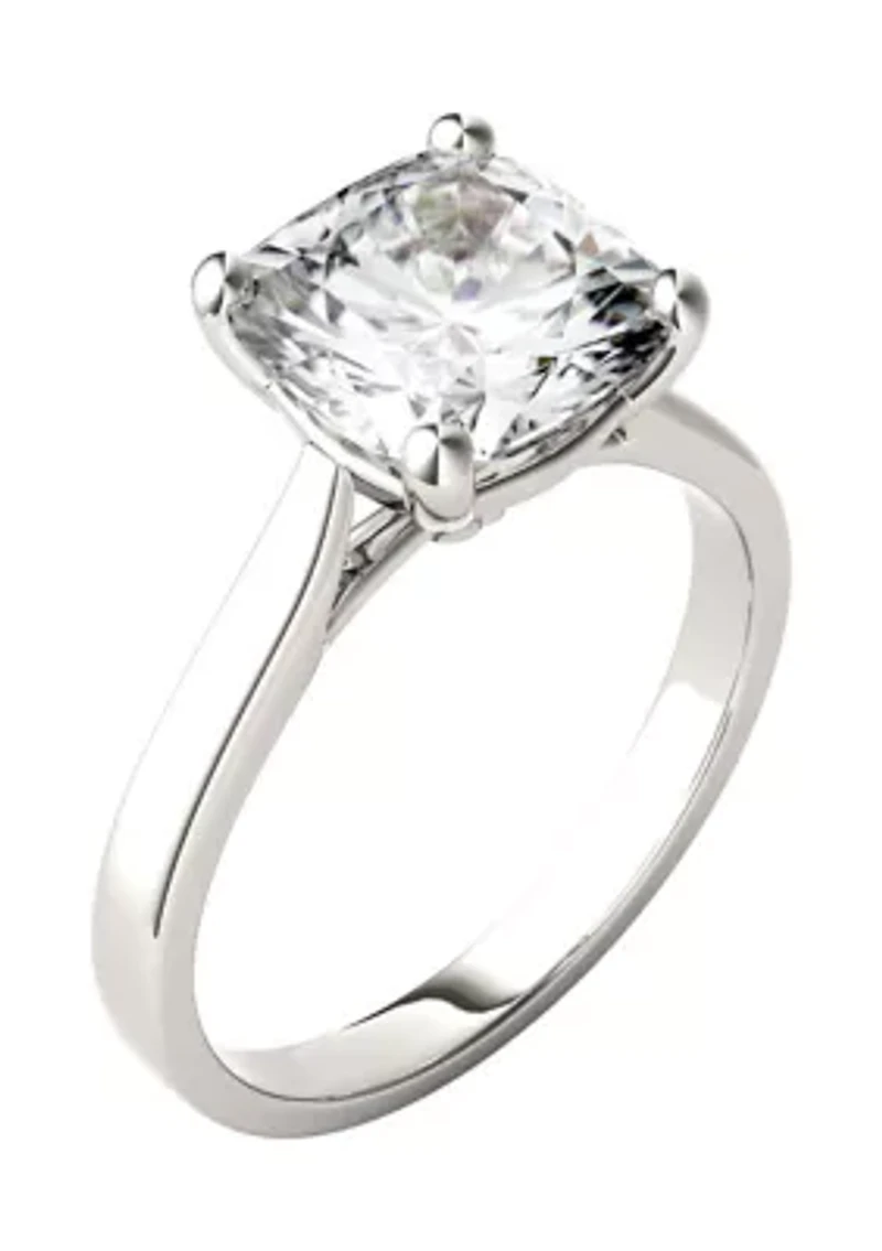 1/ ct. t.w. Lab Created Moissanite Cushion Solitaire Ring 14k White Gold
