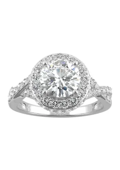 3/4 ct. t.w. Lab Created Moissanite Halo Engagement Ring 14k White Gold