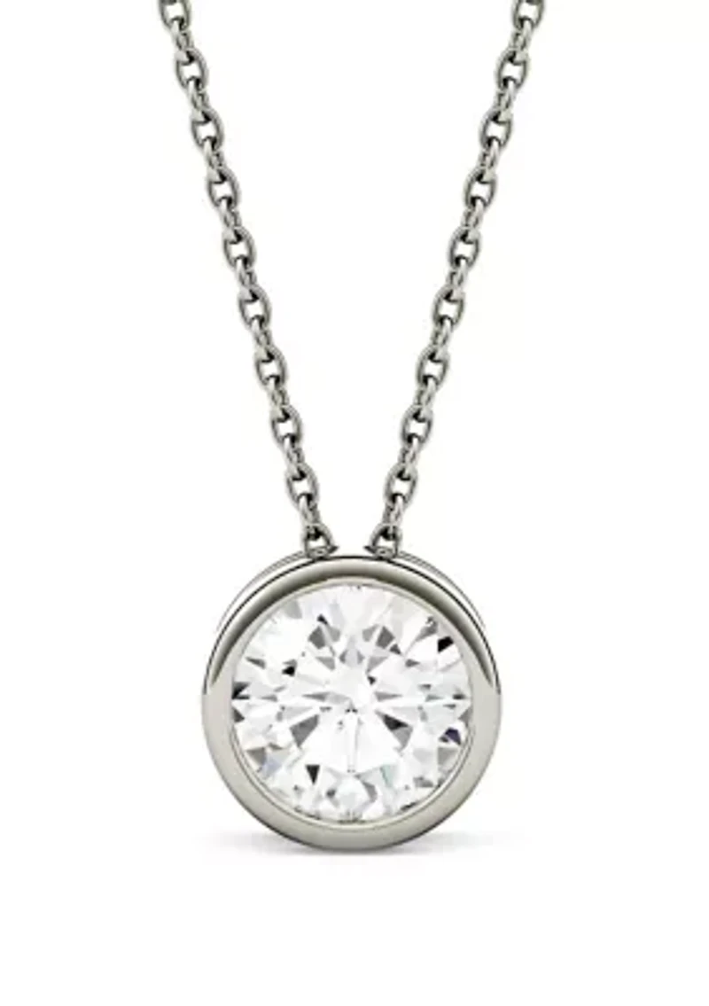 1 ct. t.w. Lab Created Moissanite Solitaire Pendant Necklace in 14K White Gold