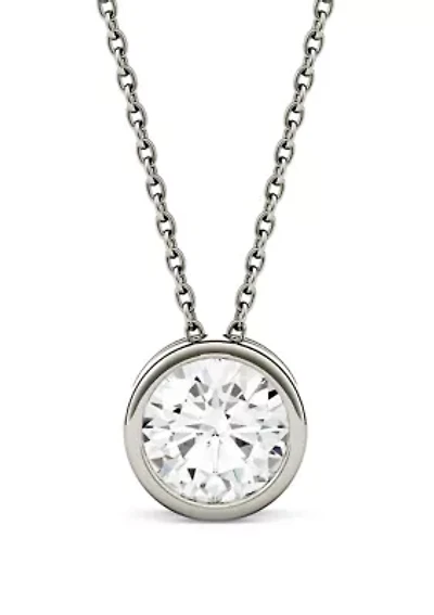 1 ct. t.w. Lab Created Moissanite Solitaire Pendant Necklace in 14K White Gold 