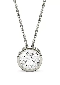 1 ct. t.w. Lab Created Moissanite Solitaire Pendant Necklace in 14K White Gold 