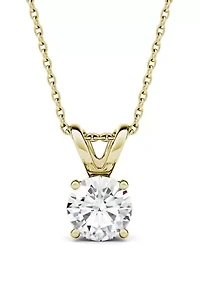 1/2 ct. t.w. Moissanite Solitaire Pendant in 14k Yellow Gold