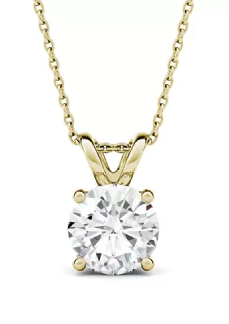 1.9 ct. t.w. Moissanite Solitaire Pendant in 14k Yellow Gold