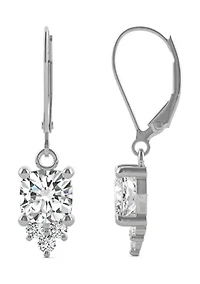 3/4 ct. t.w. Lab Created Moissanite Lever Back Earrings in 14k White Gold