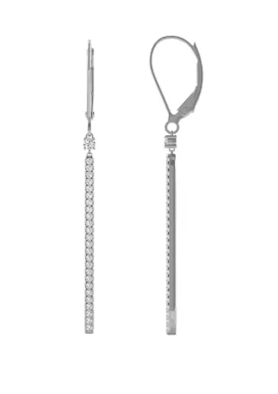  1/3 ct. t.w. Moissanite Drop Earrings in 14k White Gold