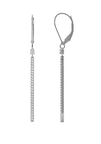  1/3 ct. t.w. Moissanite Drop Earrings in 14k White Gold