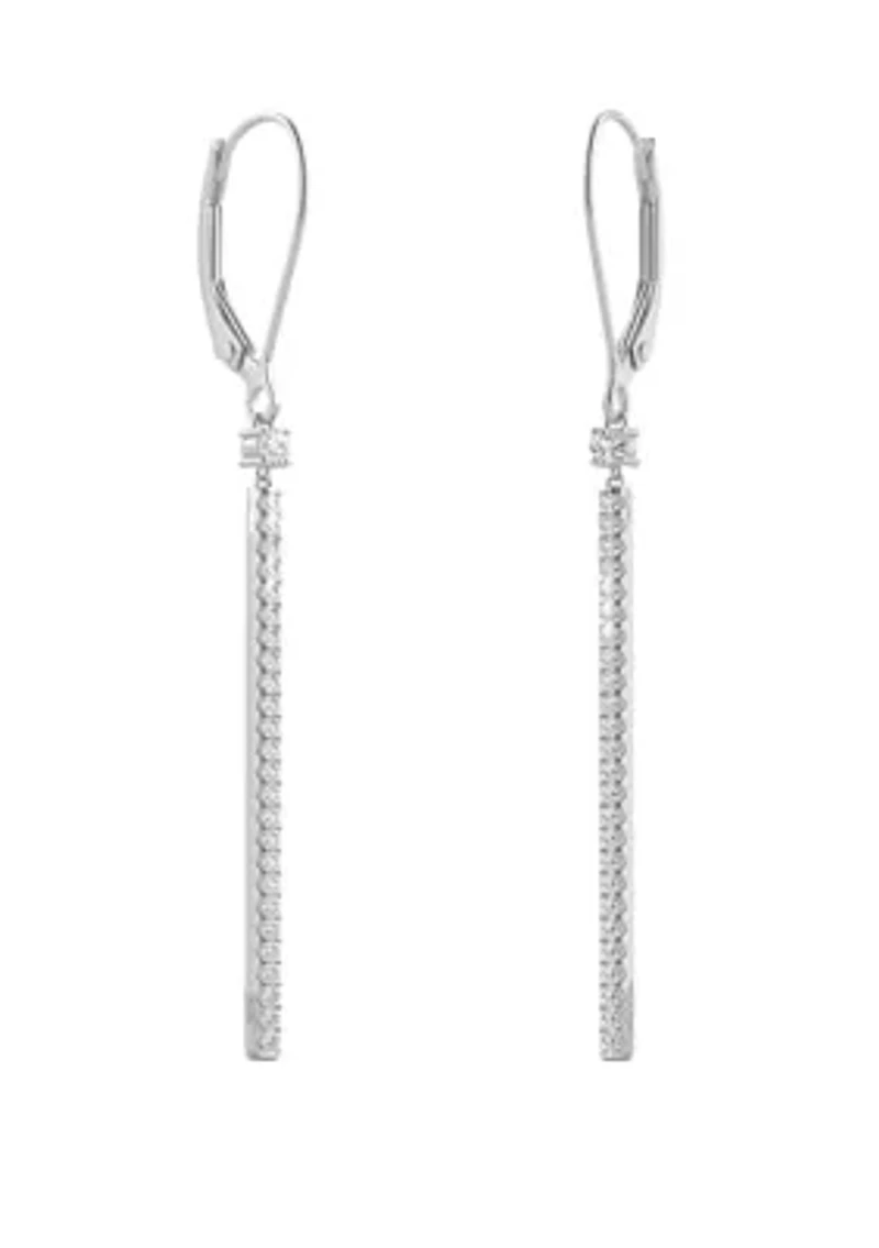  1/3 ct. t.w. Moissanite Drop Earrings in 14k White Gold