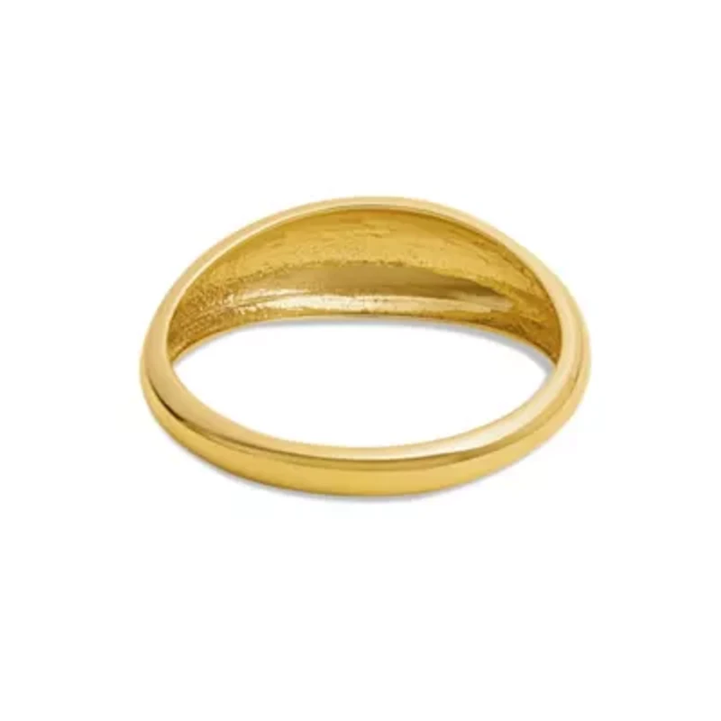 14k Yellow Gold Thin Dome Ring