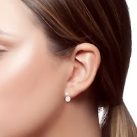 14K Yellow Gold Fresh Water Pearl Drop Earrings