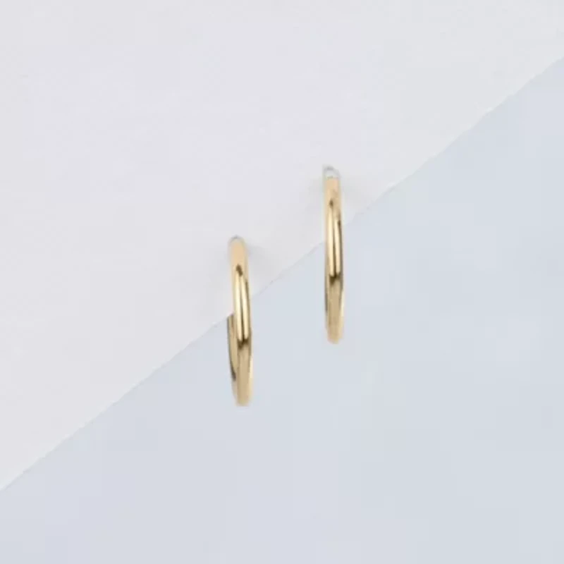 14k Yellow Gold 14mm Endless Hoops