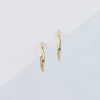 14k Yellow Gold 14mm Endless Hoops
