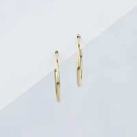 14k Yellow Gold 18mm Endless Hoops