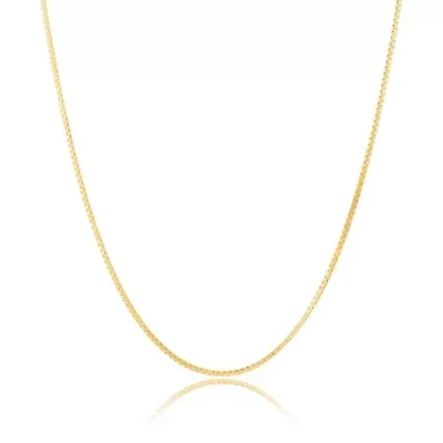 14k Yellow Gold Petite Box Chain Necklace