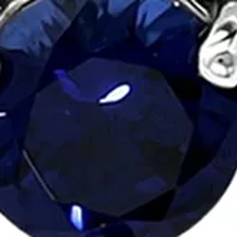 Lab Created 1.15 ct. t.w. Synthetic Blue and Created White Sapphire Necklace on 18 Inch chain, Sterling Silver