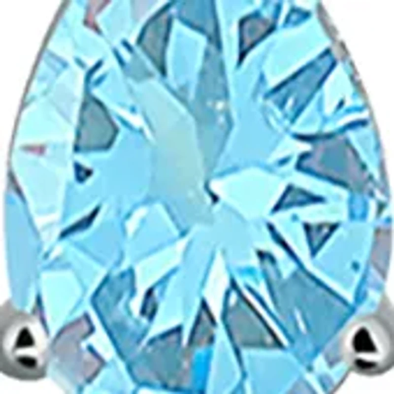 3.69 ct. t.w. Blue Topaz and White Topaz 'Y' Necklace, Sterling Silver