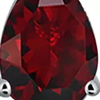 3.69 ct. t.w. Garnet and White Topaz 'Y' Necklace, Sterling Silver