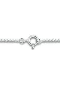 1.56 ct. t.w. Garnet and Diamond Heart Necklace, Sterling Silver