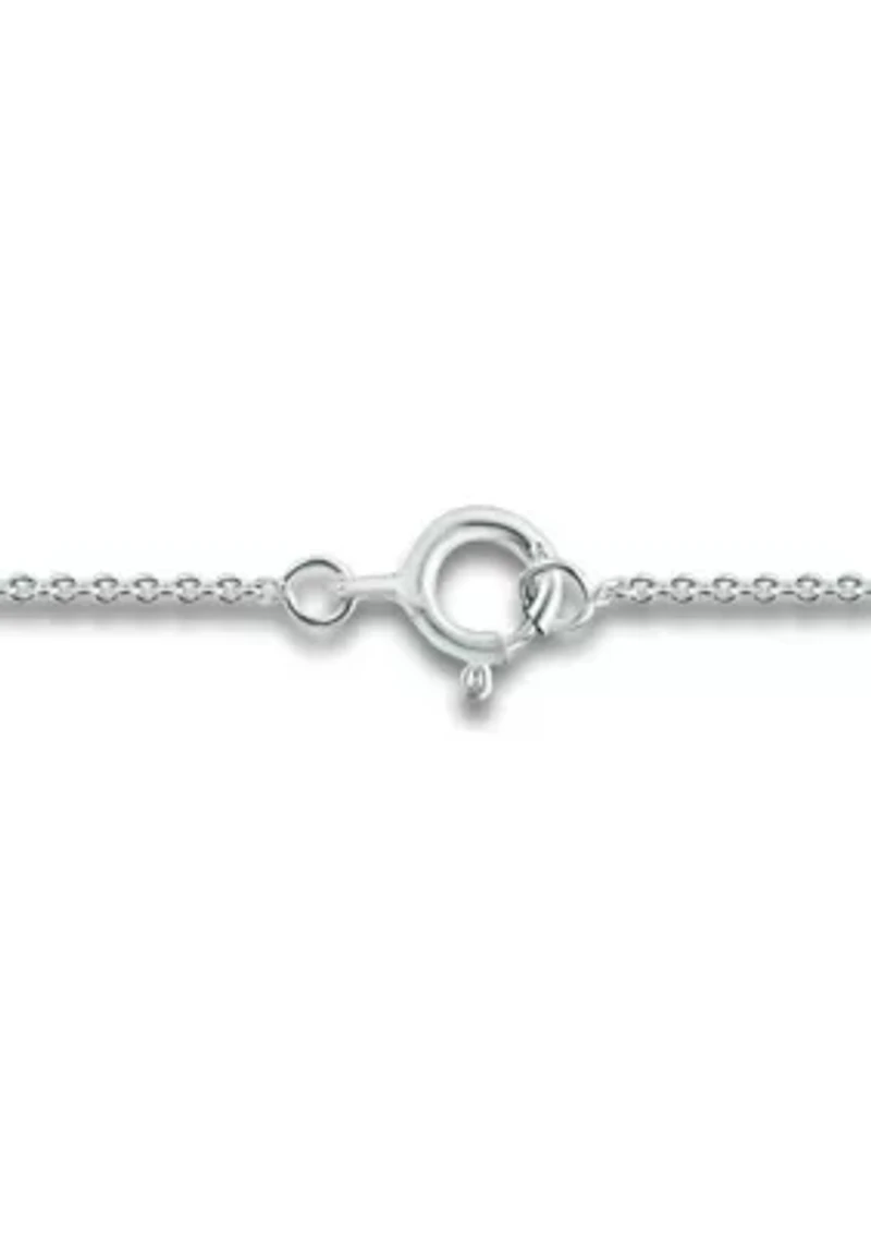 1.26 ct. t.w. Garnet and Diamond Cross Necklace, Sterling Silver