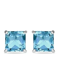 3.5 ct. t.w. London Blue Topaz Stud Earrings, Sterling Silver