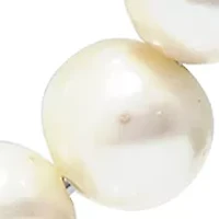 Fresh Water Pearl Open Hoop Earring in Sterling Silver