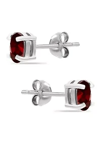 1 ct. t.w. Garnet Stud Earrings, Sterling Silver