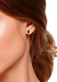 1 ct. t.w. Garnet Stud Earrings, Sterling Silver